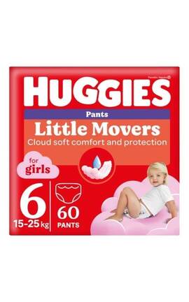HUGGIES-Підгузки-трусики для дівчаток Huggies розмір 6 15-25 кг 60 шт-5029053564135-