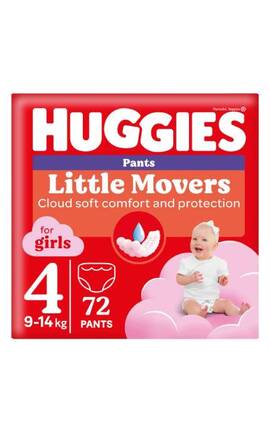 HUGGIES-Підгузники-трусики для дівчаток Huggies дитячі розмір 4 9-14 кг 72 шт-5029053564098-