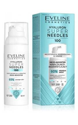 EVELINE-Мезо-бустер для лица Eveline Cosmetics Hyaluron Super Needles 100: увлажняющий и осветляющий 50 мл-5903416084402-