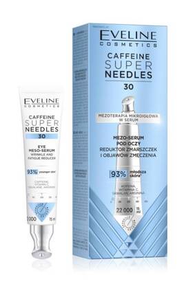 EVELINE-Мезо-сыворотка Eveline Cosmetics Caffeine Super Needles 30 для кожи вокруг глаз 15 мл-5903416084419-