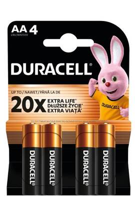 DURACELL-Батарейки Duracell Basic AA LR6 Alkaline 4 шт-5000394076952-