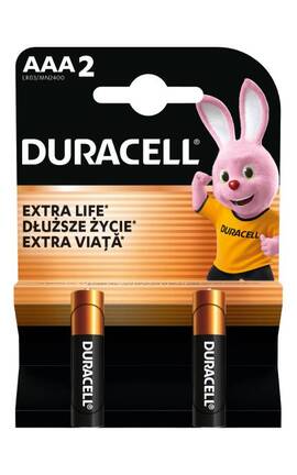 DURACELL-Батарейки Duracell Basic AAA LR03 Alkaline 2 шт-5000394077133-