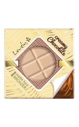 LOVELY-Бронзуюча пудра для обличчя та тіла Lovely Creamy Chocolate Deep Matte Face Bronzer шоколадно-матовий 9 г-5901801633075-
