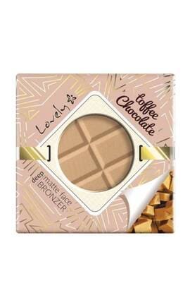 LOVELY-Бронзирующая пудра для лица и тела Lovely Toffee Chocolate Deep Matte Face Bronzer шоколадно-матовая 9 г-5901801633082-