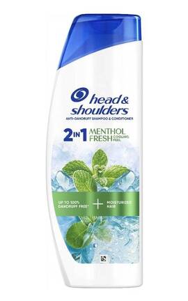 HEAD and SHOULDERS-Шампунь проти лупи Head & Shoulders Свіжа м'ята 2-в-1 400 мл-8700216305419-