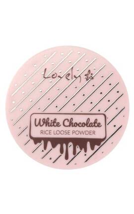 LOVELY-Пудра для обличчя Lovely White Chocolate Loose для всіх типів шкіри фіксуюча рисова розсипчаста 4 г-5901801697404-