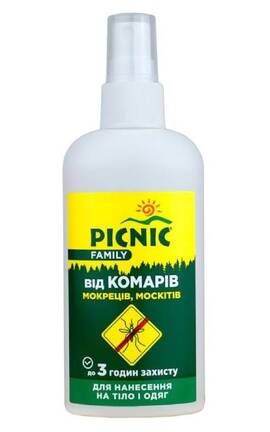 PICNIC-Средство Репеллентные Picnic Family лосьон от комаров, 100 см3-4820185020503-