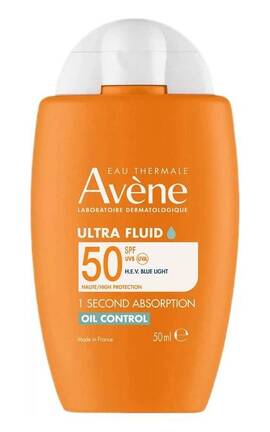 AVENE-Солнцезащитный флюид для лица Avene Ultra-Fluid Oil Control 1 Second Absorption SPF50 50 мл-3282770397680-