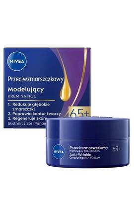 NIVEA-Нічний крем NIVEA Проти зморщок + контуринг 65+ 50 мл-5900017103266-