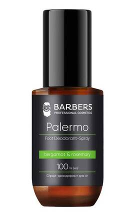 BARBERS-Спрей-дезодорант для ніг Barbers Palermo Bergamot & Rosemary 100 мл-4823109412606-
