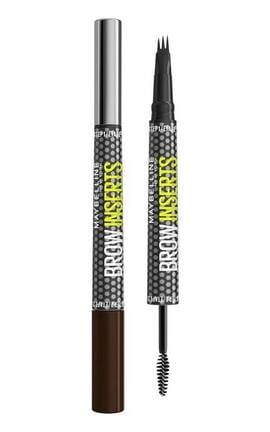 MAYBELLINE NY-Средство для бровей 2 в 1 Maybelline New York Brow Inserts: фиксирующий гель и фломастер 4.5 Ash Brown 1,25 мл-3600531720957-
