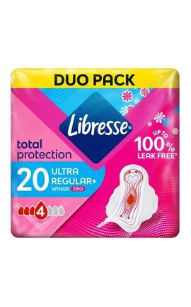LIBRESSE-Прокладки жіночі гігієнічні Libresse Ultra Deo 20 шт-7322540356847-