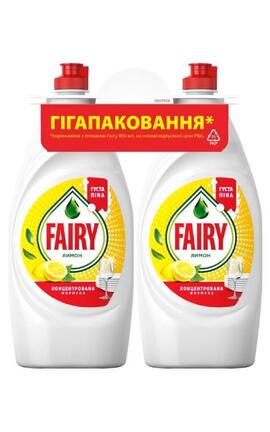 FAIRY-Средство для мытья посуды Fairy Лимон 900 мл × 2 шт-8006530211857-