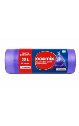 ECOMIX-Пакети для сміття Ecomix 35л із затяжками 30 шт-4823071669992