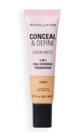 REVOLUTION-Тональна основа Makeup Revolution Conceal & Define Super Matte 2in1 F7.2NW 23 мл-5057566846721-