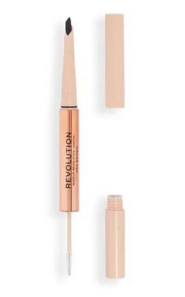 REVOLUTION-Карандаш-гель для бровей Makeup Revolution Fluffy Brow Filter Duo Brown 1 мл-5057566792219-