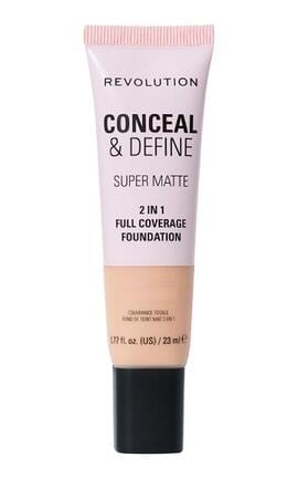 REVOLUTION-Тональная основа Makeup Revolution Conceal & Define Super Matte 2-в-1 с полным покрытием F5 23 мл-5057566846677-