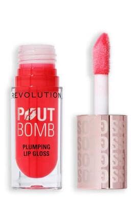 REVOLUTION-Блеск для губ Makeup Revolution Pout Bomb Plumping Cherry Sheer Red 4,6 мл-5057566840811-