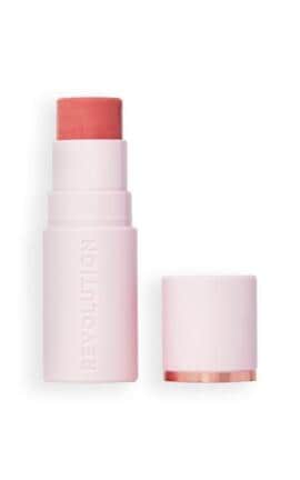 REVOLUTION-Рум'яна-стік Makeup Revolution Silk Blush Peachy Pink 4.5 г-5057566834452-