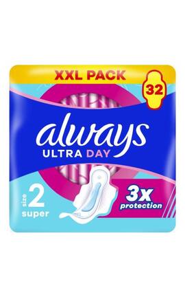 ALWAYS-Прокладки гігієнічні Always Ultra Day Super Розмір 2 32 шт-8700216861199-