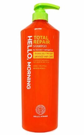 HELLO MORNING-Шампунь для поврежденных волос Hello, Morning Total Repair восстановление 600 мл-8809925102705-