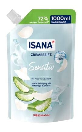 ISANA-Мило рідке Isana Cremeseife sensitiv 1000 мл-4068134176493-