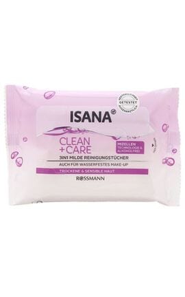 ISANA-Салфетки для лица Isana Clean+Care демакияж 10 шт-4305615551340-