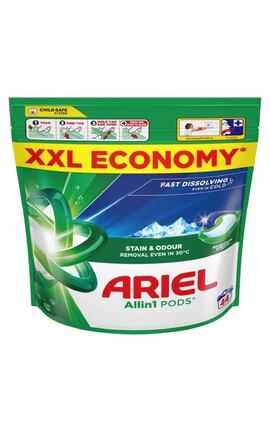 ARIEL-Капсулы для стирки Ariel Pods All-in-1 Горный источник для белых тканей 44 шт-8700216764667-