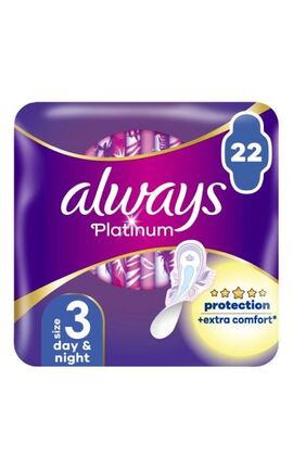 ALWAYS-Гігієнічні прокладки Always Platinum Day&Night розмір 3 22 шт-8001841913919-