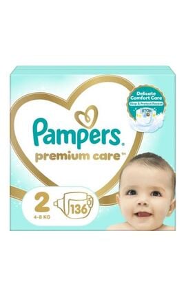 PAMPERS-Подгузники Pampers Premium Care Размер 2 (4–8 кг) 136 шт-8006540855812-