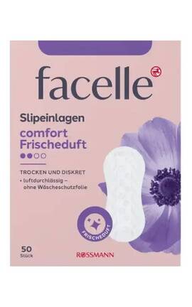 FACELLE-Прокладки жіночі щоденні Facelle ароматизовані 50 шт-4068134125859-