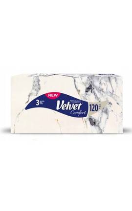 VELVET-Салфетки косметические Velvet Comfort 3 слоя 120 шт-5901478013163-