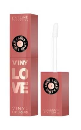 EVELINE-Рідка помада для губ Eveline Cosmetics VinyLove Vinyl Lip Liquid з вініловим фінішем 04 Peachy 4 мл-5903416086635-