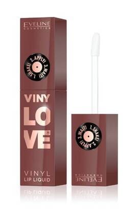 EVELINE-Рідка помада для губ Eveline Cosmetics VinyLove Vinyl Lip Liquid з вініловим фінішем 07 Nudy 4 мл-5903416086666-