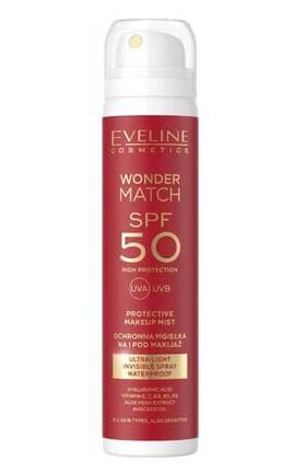 EVELINE-Спрей-фіксатор Eveline Wonder Match під/на макіяж ультралегкий SPF 50 75 мл-5903416090427-