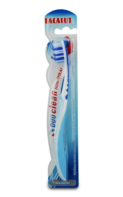LACALUT-Зубная щетка Lacalut Duo Clean средней жесткости-4010439210020