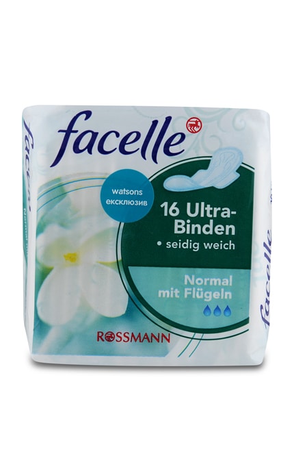 FACELLE-Прокладки жіночі гігієнічні Facelle з крильцями Ultra normal soft, 16 шт-4305615467108