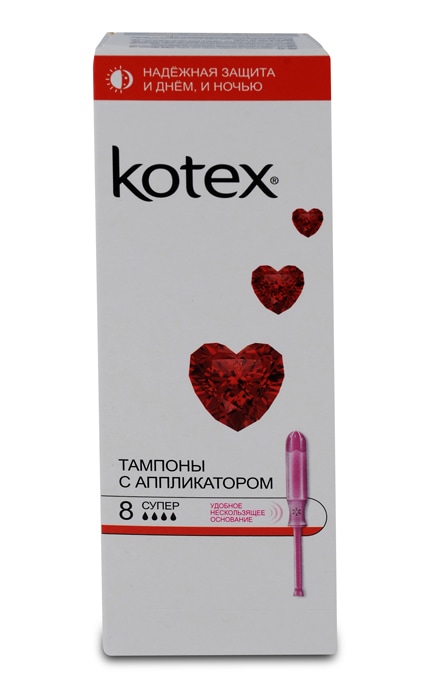 KOTEX-Тампони аплікаторні Kotex Супер, 8 шт-5029054652596
