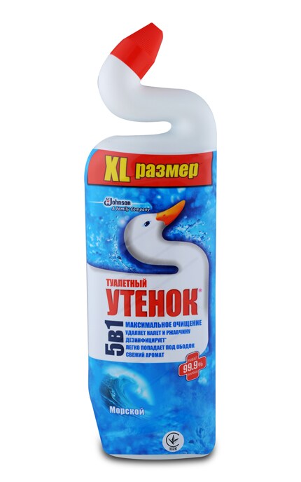 ТУАЛЕТНЫЙ УТЕНОК-Засіб для унітазу Туалетне Каченя 5в1 Глибоке очищення Морський-4823002005301