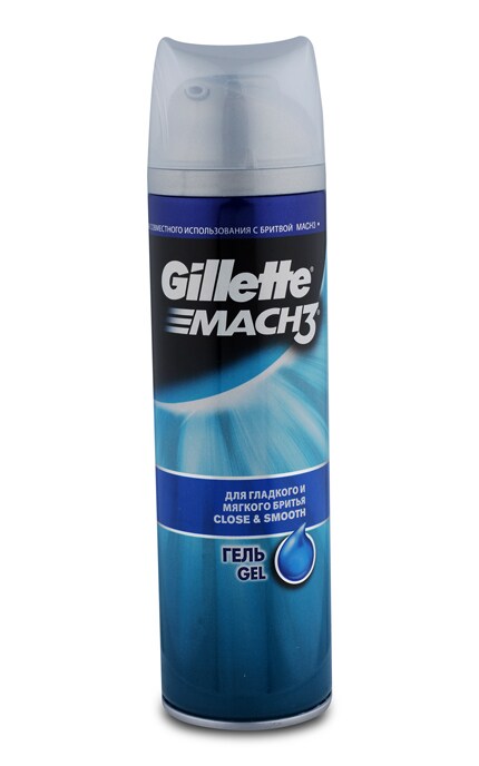 GILLETTE MACH-3-Гель для гоління Gillette Mach 3 Close & Smooth, 200 мл-7702018088485