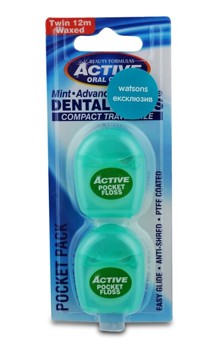 BEAUTY FORM ACTIVE-Флосси м'ятні воскові Beauty Form Active, 12 м * 2 шт-5012251006606