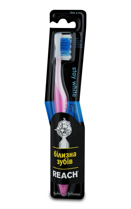 Зубная щетка Reach Stay White Высокая жесткость 1 шт