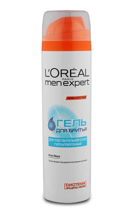 MEN EXPERT-Гель для гоління L'Oreal Paris Men Expert для чутливої шкіри обличчя, 200 мл-3600521606087