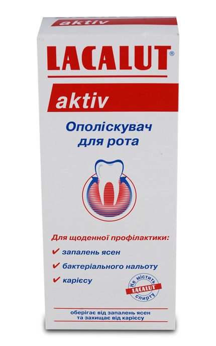 LACALUT-Ополіскувач актив Lacalut, 300 мл-4016369696491