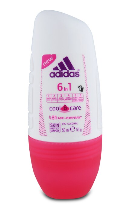 ADIDAS-Дезодорант-антиперспірант Adidas Cool & Care 6-в-1 для жінок, 50 мл-3607347918981