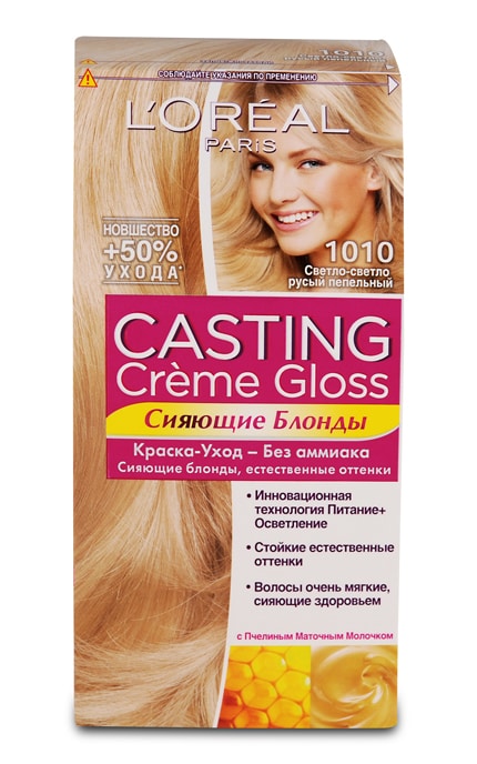 Краска для волос без аммиака Сasting Creme Gloss 1010 светло-светло русый пепельный 1 шт