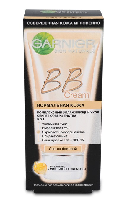 GARNIER SKIN NATURAL-ВВ-крем Garnier Skin Naturals 5-в-1 Секрет Досконалості, світло-бежевий, 50 мл-3600541116627