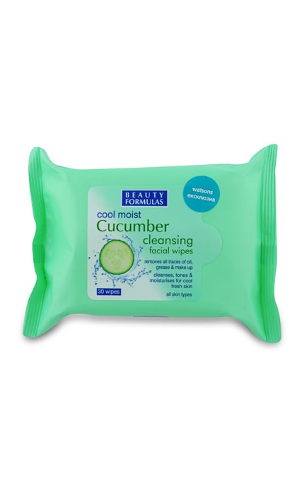 BEAUTY FORMULAS-Серветки для зняття макіяжу Beauty Formukas З екстрактом огірка, 30 шт-5012251008631