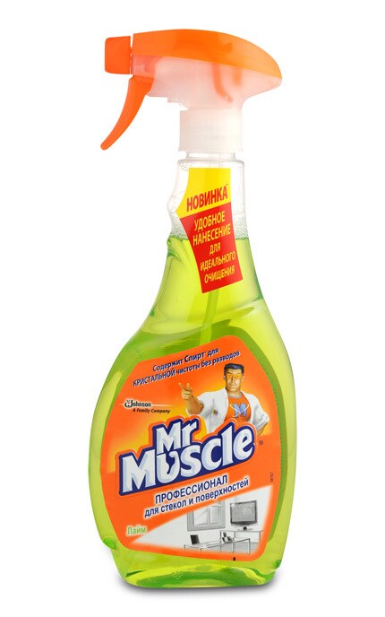 MR MUSCLE-Средство для мытья стекла и других поверхностей Мистер Мускул Лайм-4823002004496