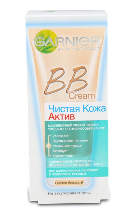 SKIN NATURAL-ВВ-крем Чиста Шкіра Актив 5-в-1, денний комплексний зволожуючий догляд проти недоліків шкіри, 50 мл-3600541480155